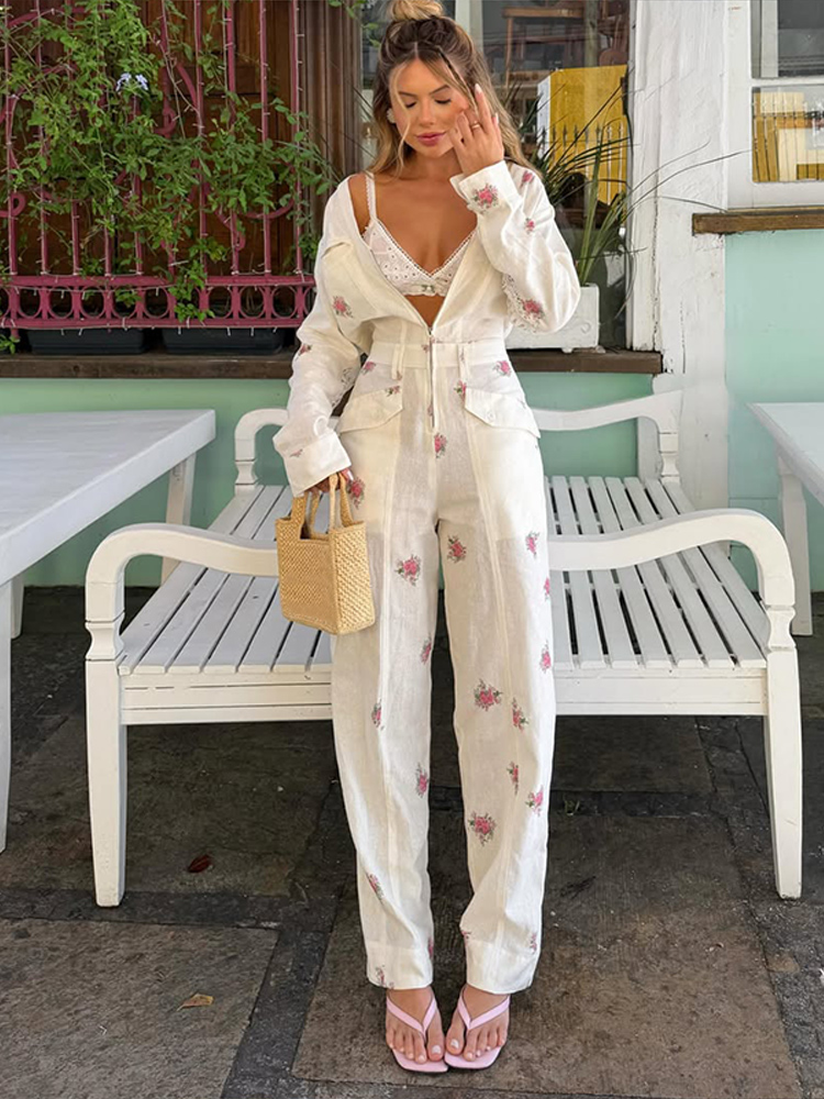 Women'S Formal Wear Jumpsuit - 2026 Autumn Elegant Print Women's Jumpsuits