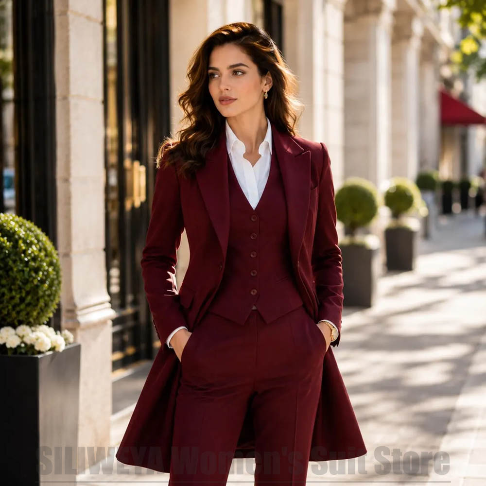 Women'S Formal Wear Pants Suit - Fashion Women 3 Piece Suit Elegant