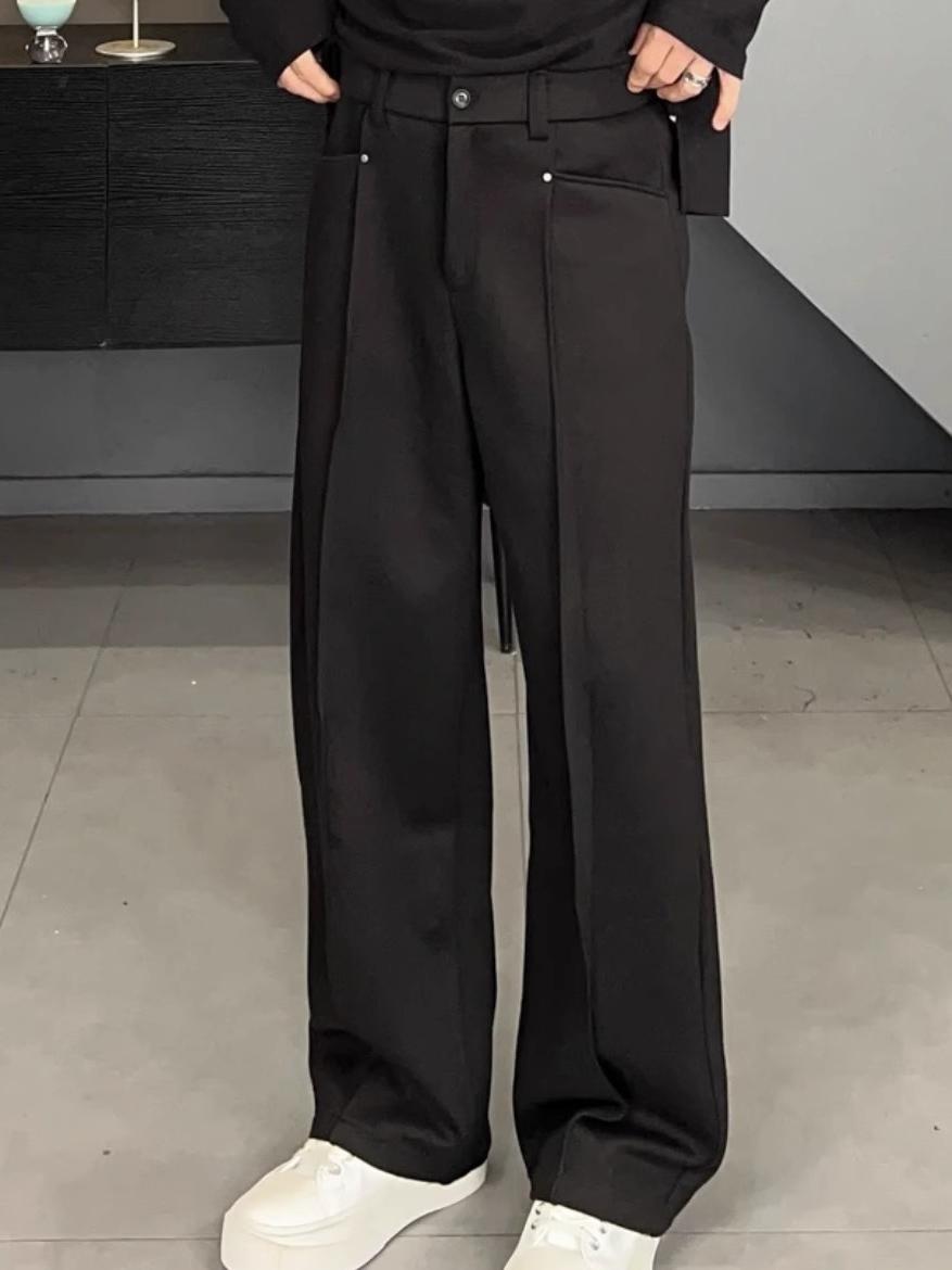 Tailored Trouser Wide - Korean Style Casual Pants Drapey Wide