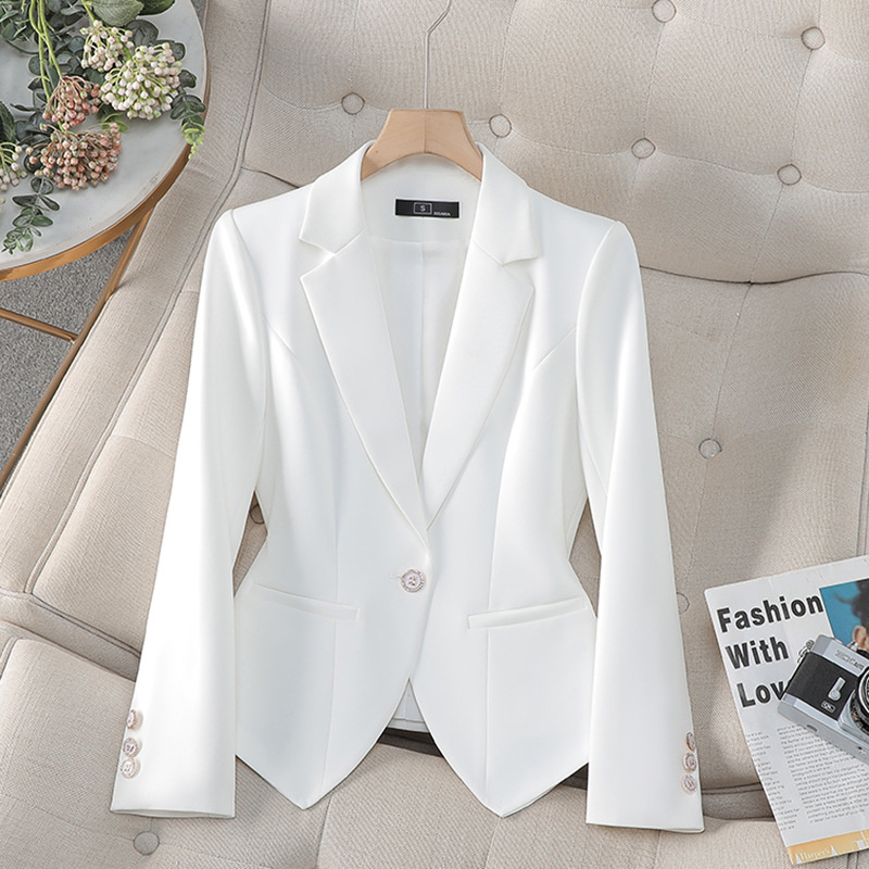 New Fashion Female Formal Blaz - Women Formal Wear Black And White recension och pris