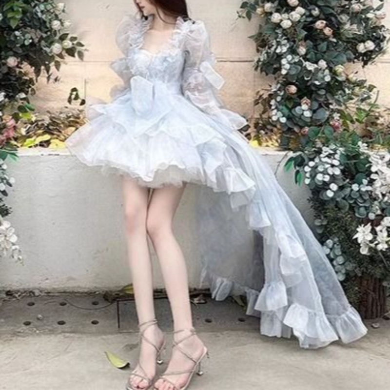Sweet Lolita French Puff Sleev - Women Formal Wear For Graduation recension och pris