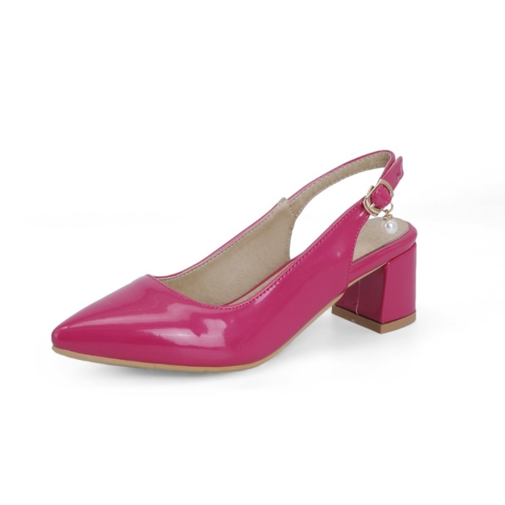 Patent Leather Slingback Pumps - Slingback Heel Formal recension och pris