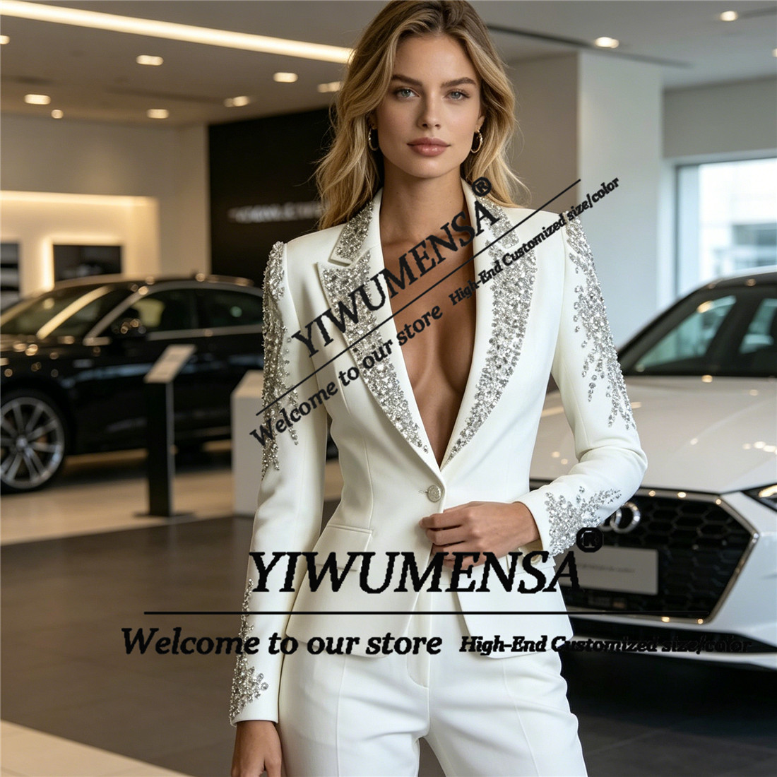 Luxury Women Suits 2 Pieces Se - Women'S Formal Wear Pants Suit recension och pris