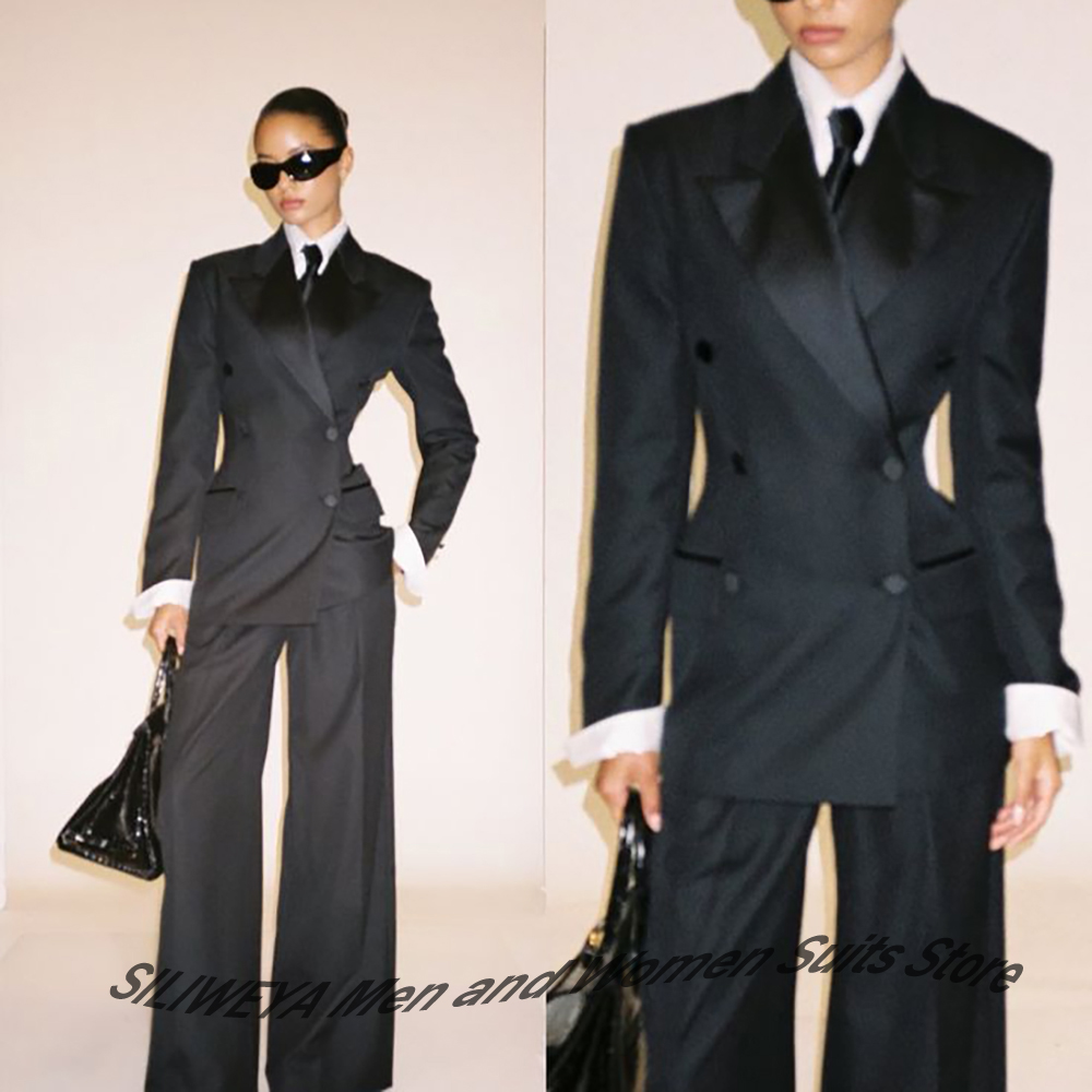 Professional Women's Black Dou - Women'S Formal Wear Pants Suit recension och pris