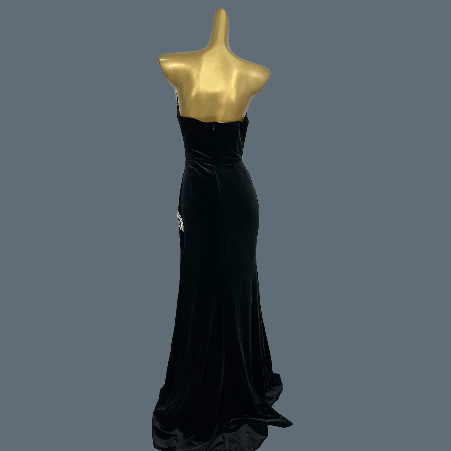 Black Velvet Floor-length Dres - Women Formal Wear Photoshoot recension och pris