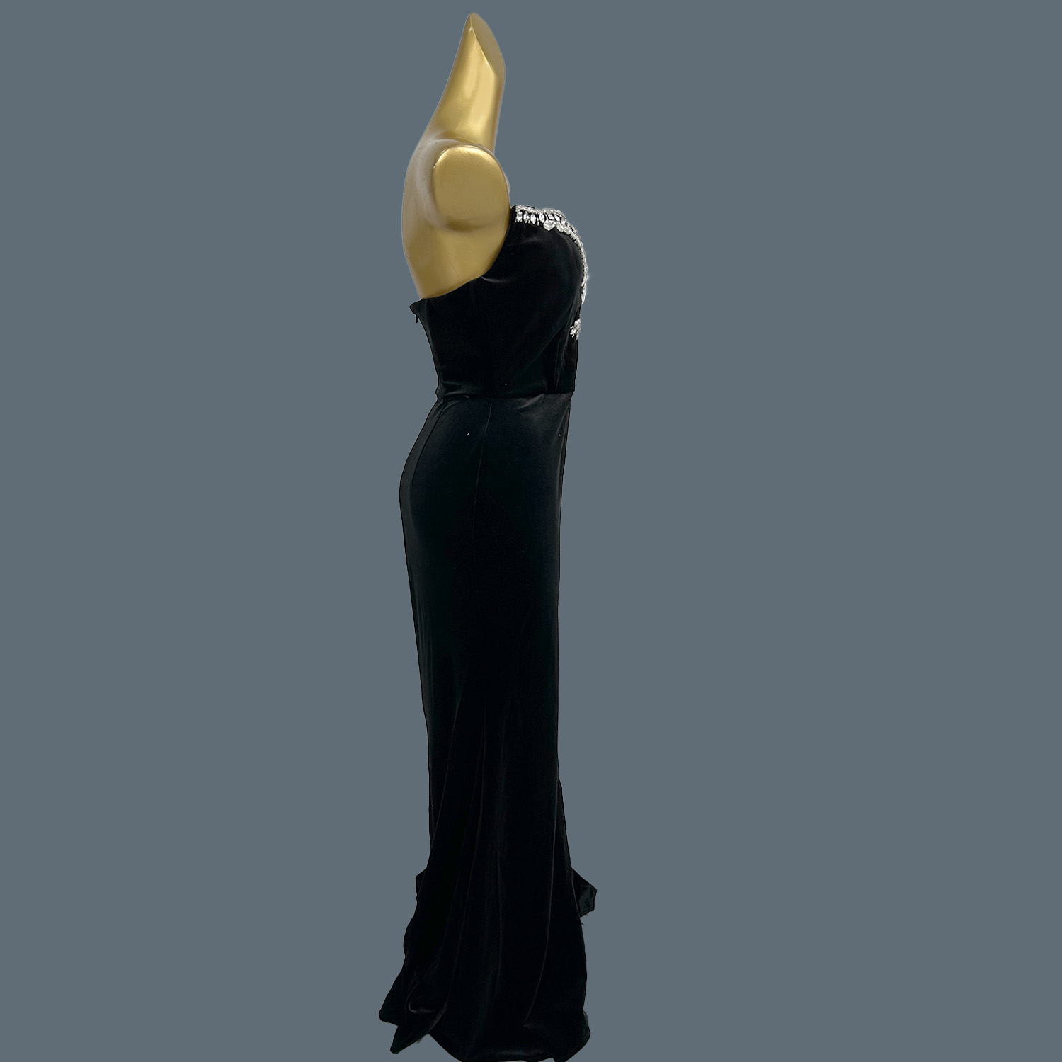 Black Velvet Floor-length Dres - Women Formal Wear Photoshoot recension och pris