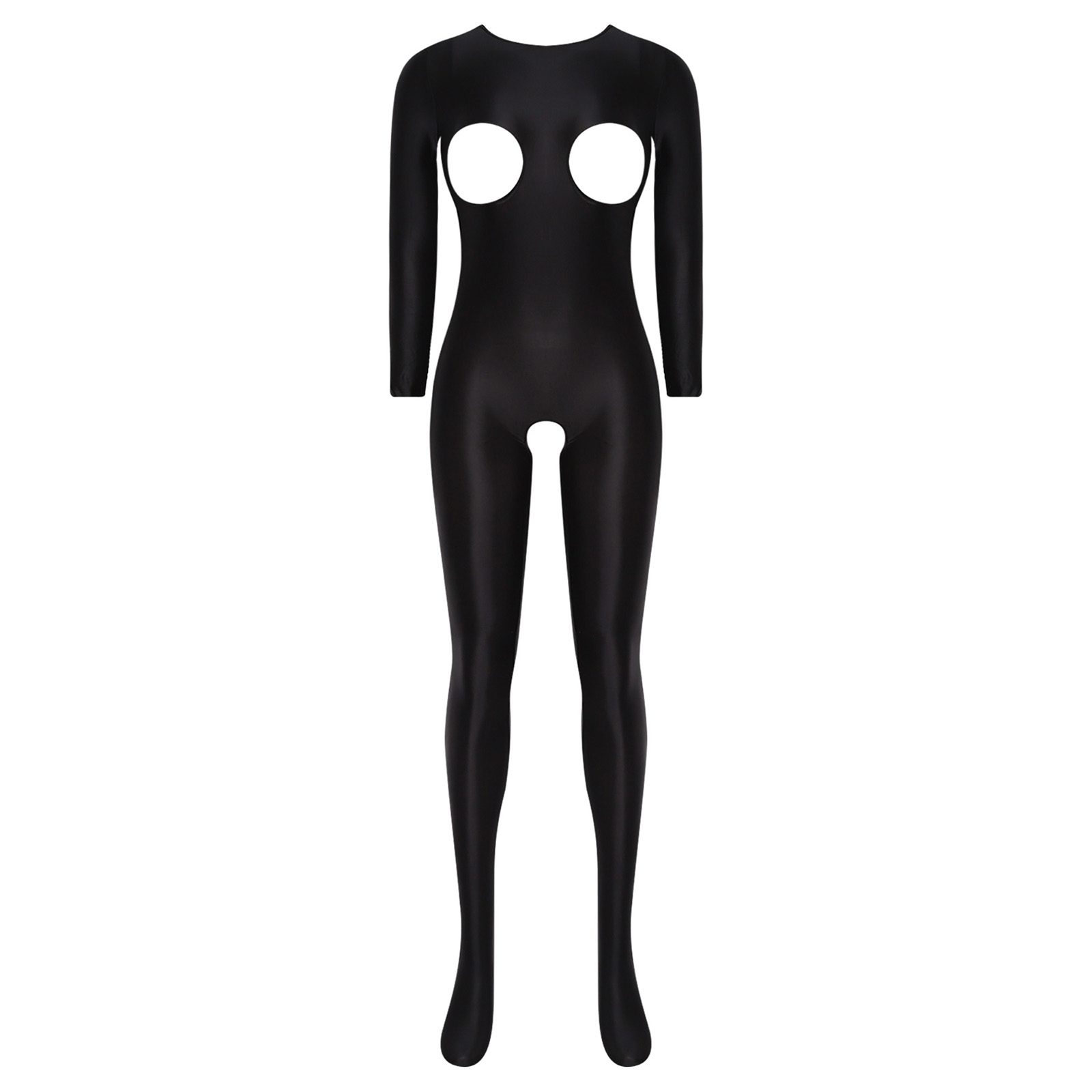 Women Glossy Stretchy Open Cro - Women'S Formal Wear Jumpsuit recension och pris