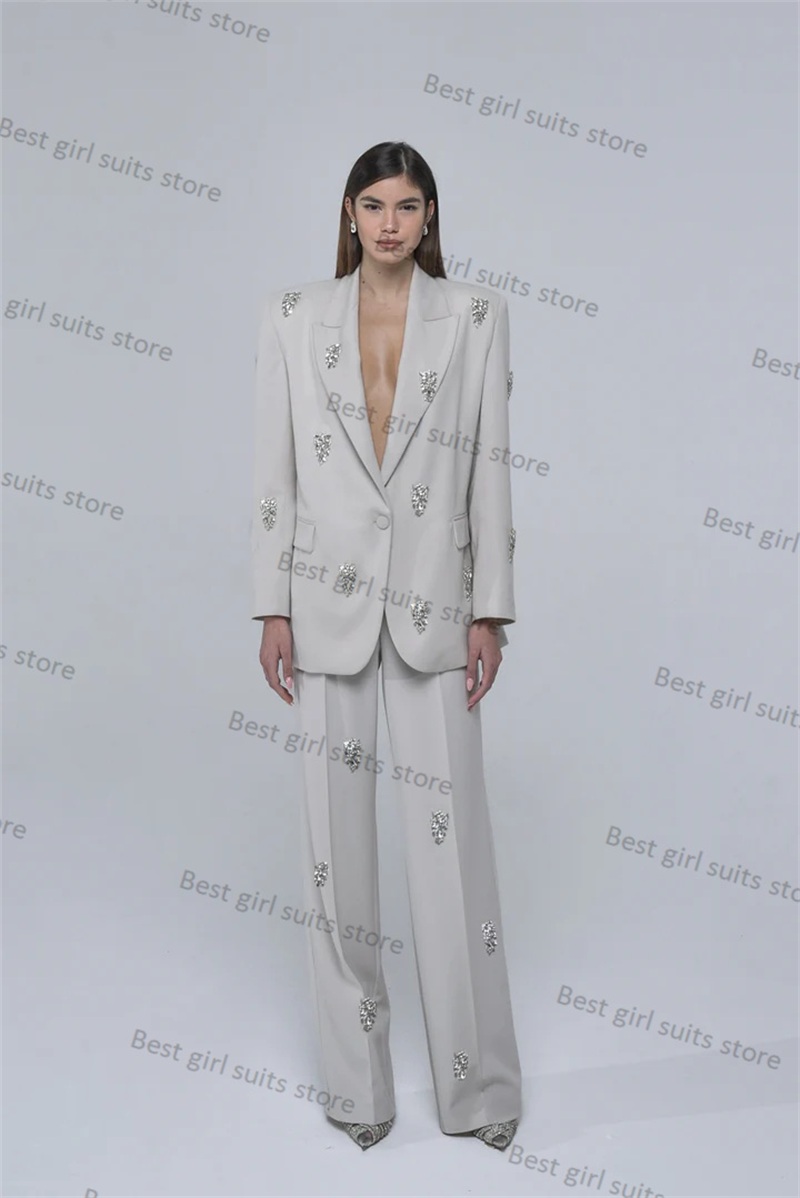 2 Piece Formal Women Suit Pant - Tailored Trouser Wide recension och pris