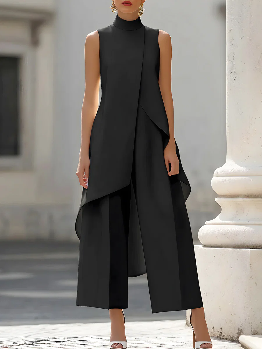 Sleeveless High Neck Asymmetri - Women'S Formal Wear Jumpsuit recension och pris