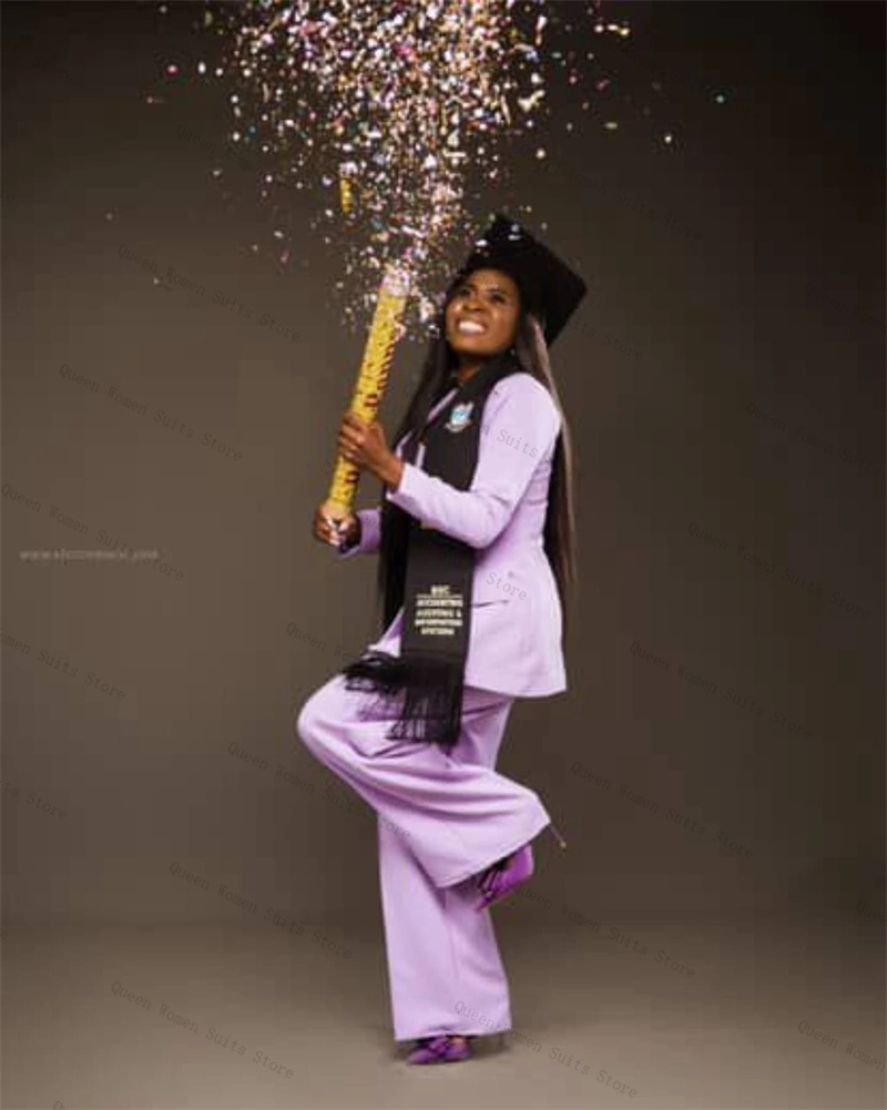 Purple Women Suit Set 2 Piece  - Women Formal Wear For Graduation recension och pris