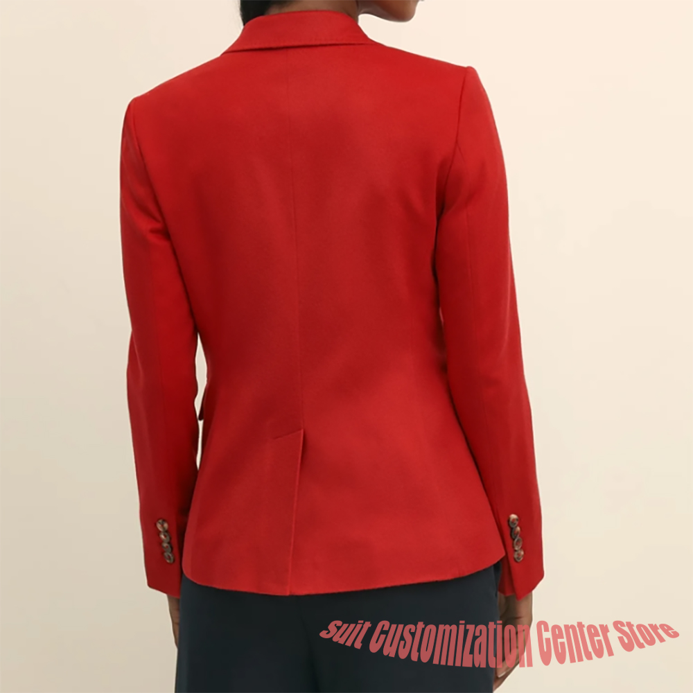 Women's Navy Woolen Clothes Si - Women'S Formal Wear Pants Suit recension och pris