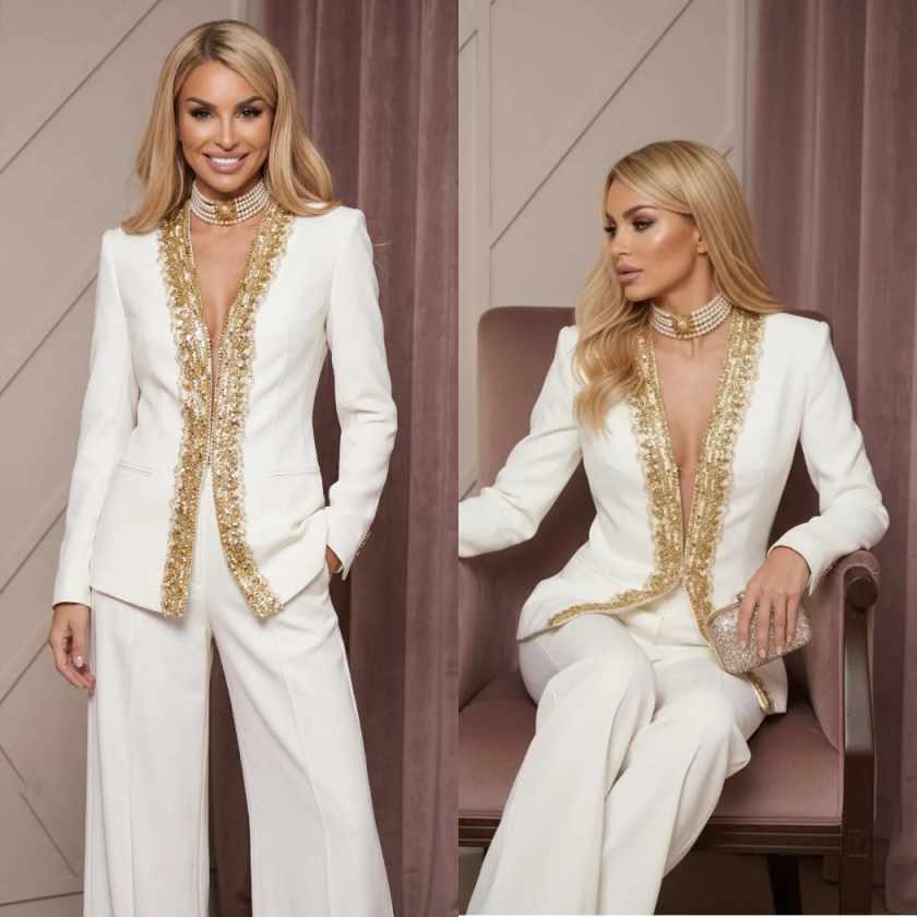 2 Pieces Women Pants Suits Fas - Women Formal Wear For Graduation recension och pris
