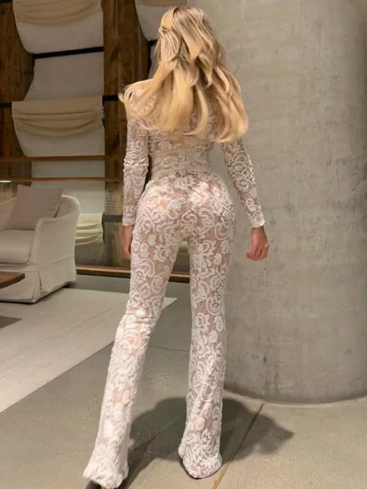 Fashion Lace Sequin Jumpsuit F - Women'S Formal Wear Jumpsuit recension och pris