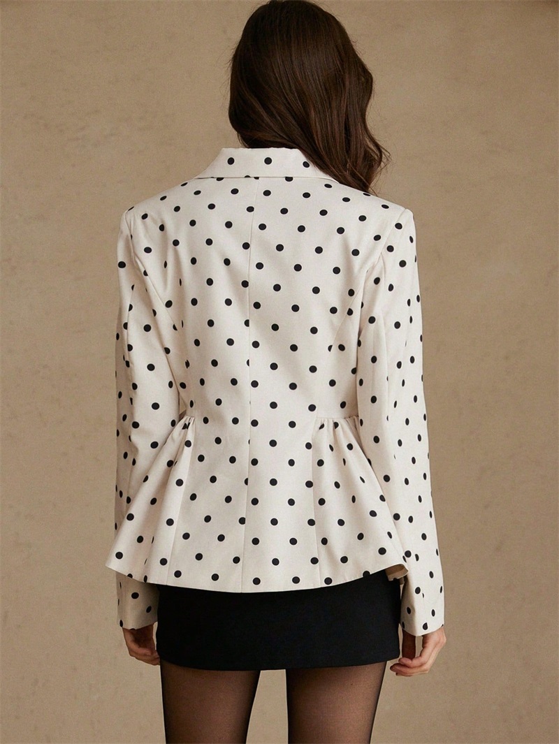 White Black Dot Women Suit Bla - Women Formal Wear Black And White recension och pris