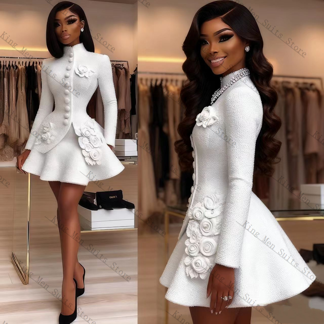 Luxury White Women Suit Set 2  - Women'S Formal Wear Tuxedo recension och pris