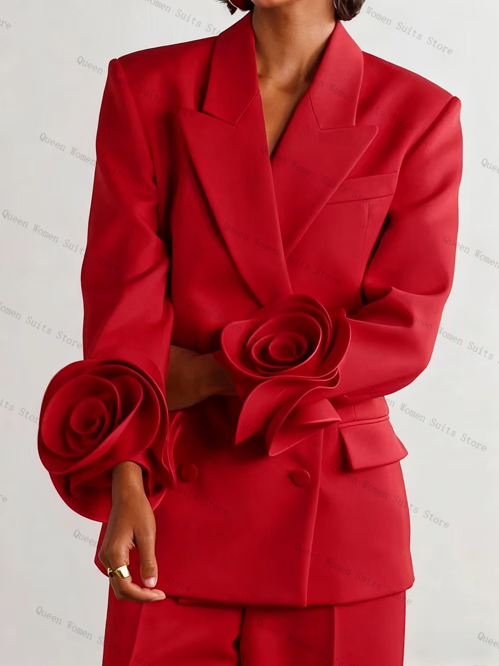 Luxury Red Women Suit Set 2 Pc - Women'S Formal Wear Tuxedo recension och pris