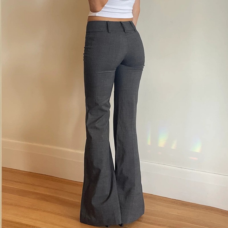 Grey Full Length Pants Micro F - Tailored Trouser Wide recension och pris