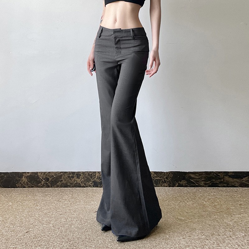 Grey Full Length Pants Micro F - Tailored Trouser Wide recension och pris