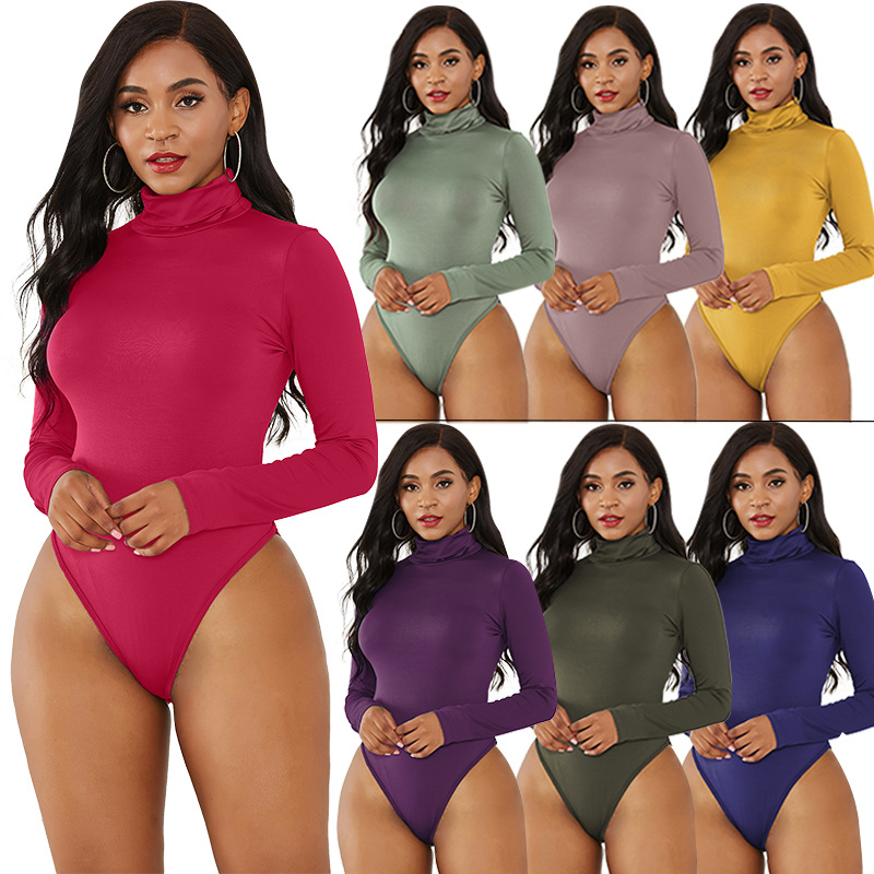 Women Bodysuit Turtleneck Autu - Turtleneck Bodysuit Office recension och pris