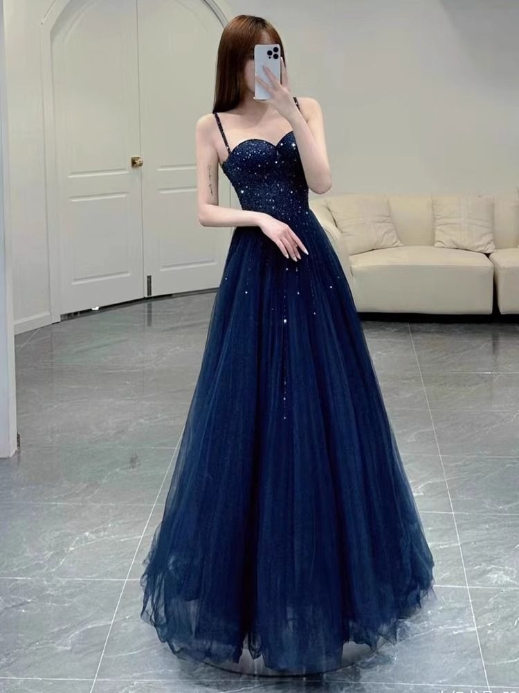 Elegant Princess Navy Blue Seq - Women Formal Wear For Graduation recension och pris