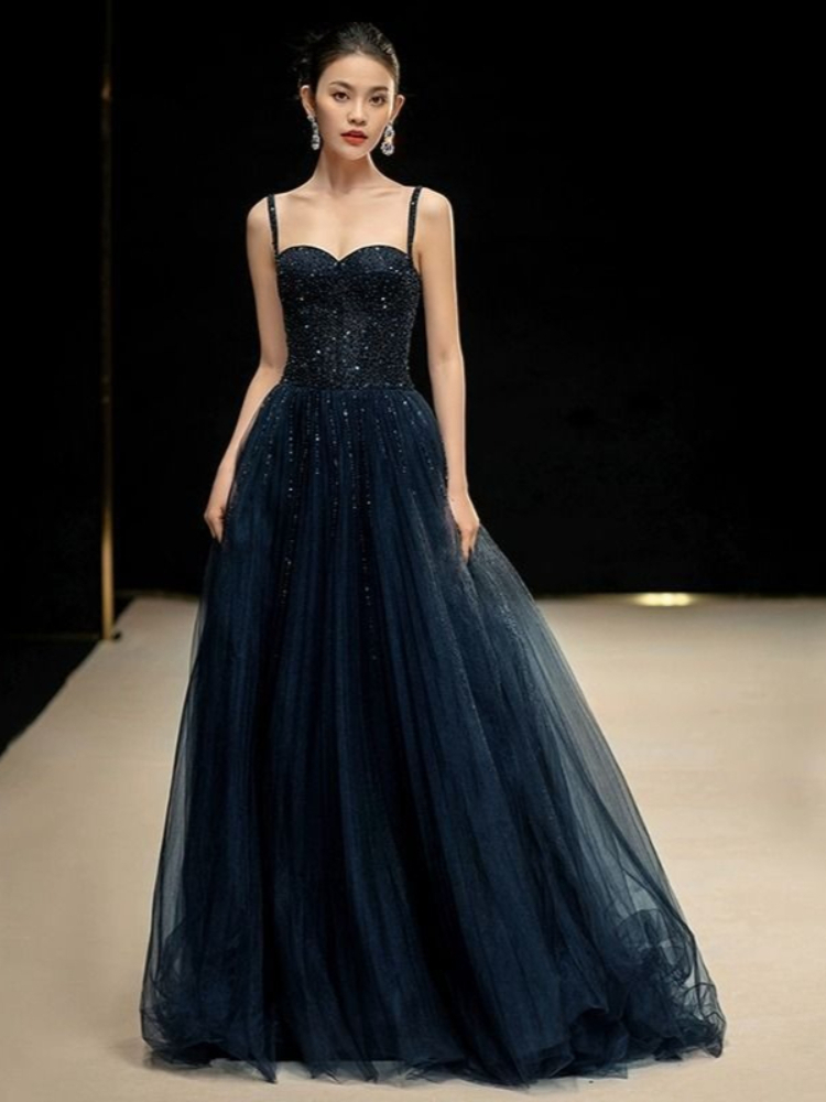 Elegant Princess Navy Blue Seq - Women Formal Wear For Graduation recension och pris