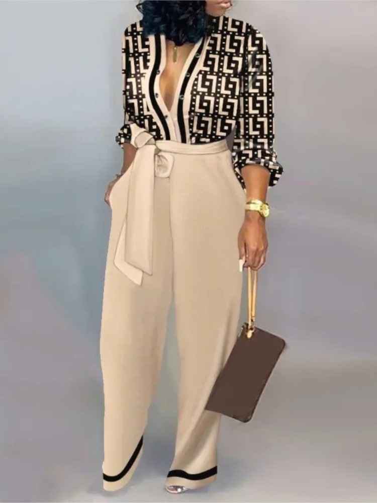 Women Fashion Letter Print Lon - Women'S Formal Wear Jumpsuit recension och pris