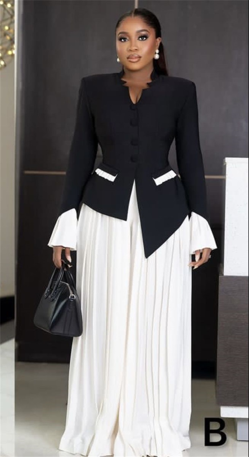 White Black Women Suits Set 2  - Women Formal Wear Black And White recension och pris