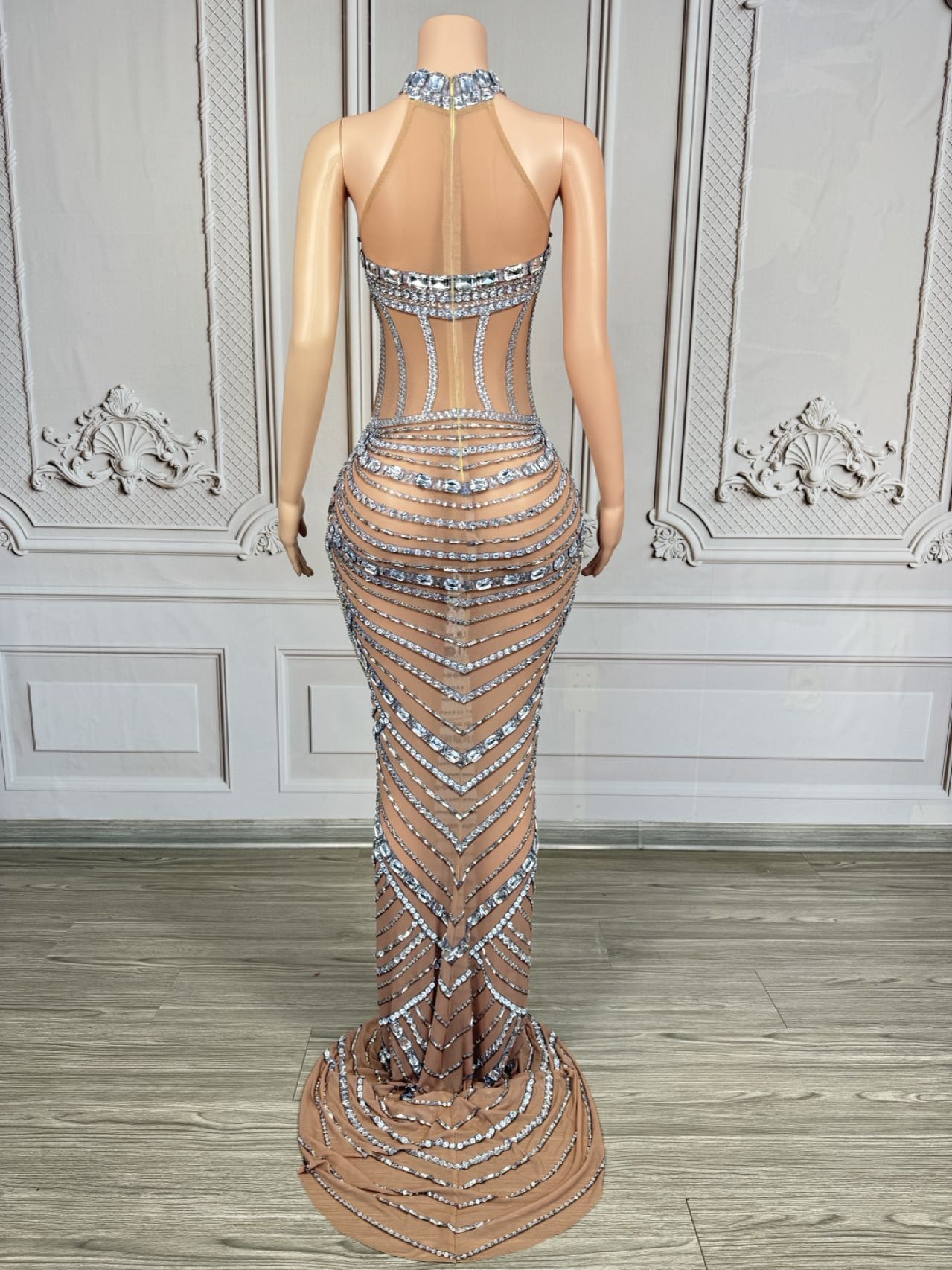 Sexy Women Sparkly Crystals Ch - Women Formal Wear Photoshoot recension och pris