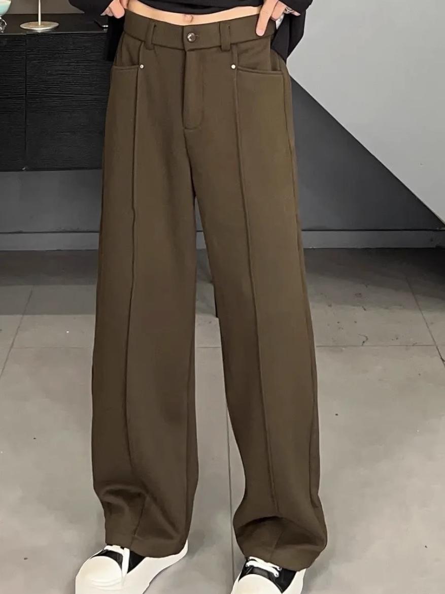 Korean Style Casual Pants Drap - Tailored Trouser Wide recension och pris