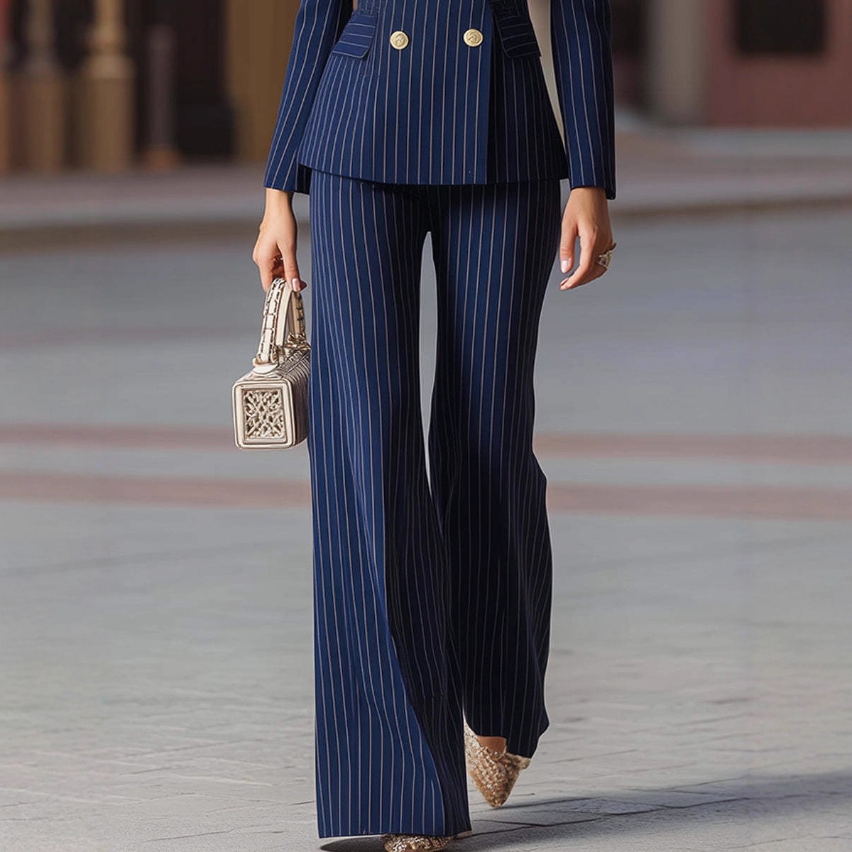 Women Suit Set Pants Wide Leg  - Tailored Trouser Wide recension och pris
