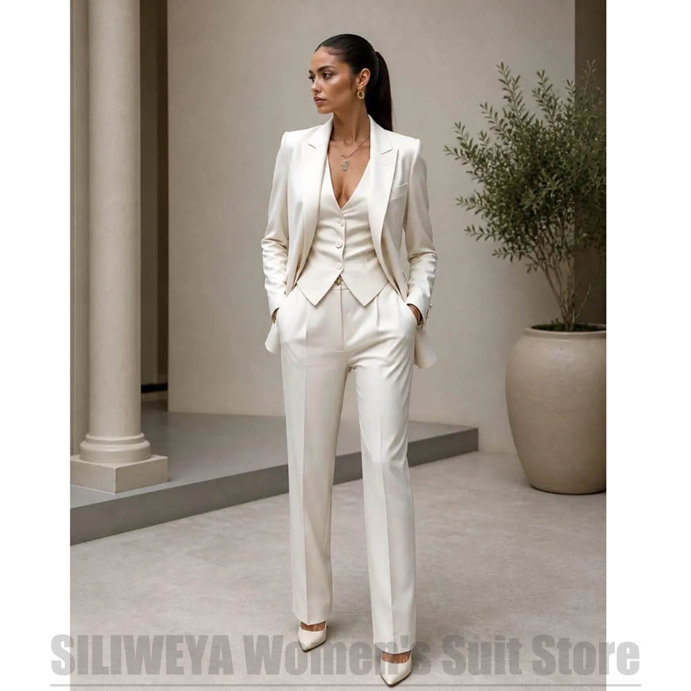 Women 3 Piece Suit Set Blazer  - Women'S Formal Wear Pants Suit recension och pris