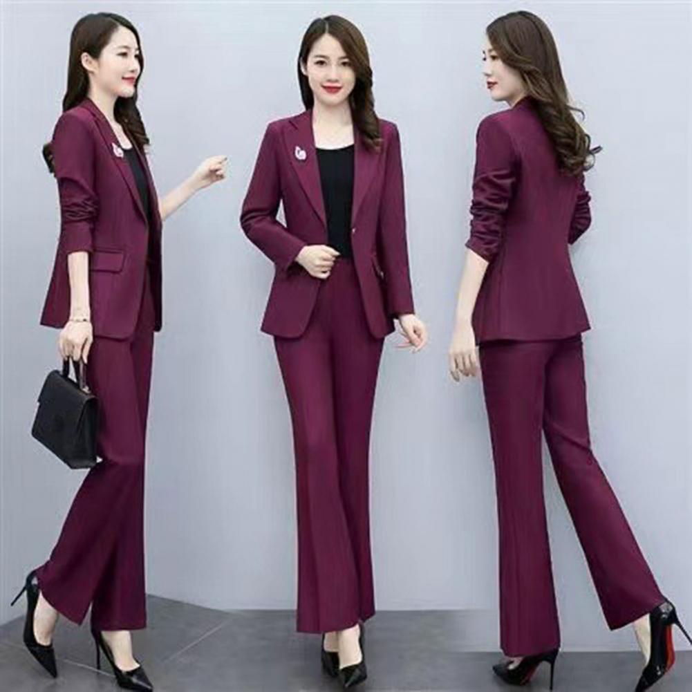 2 Pcs/Set Lady Formal Coat Pan - Women'S Formal Wear Pants Suit recension och pris