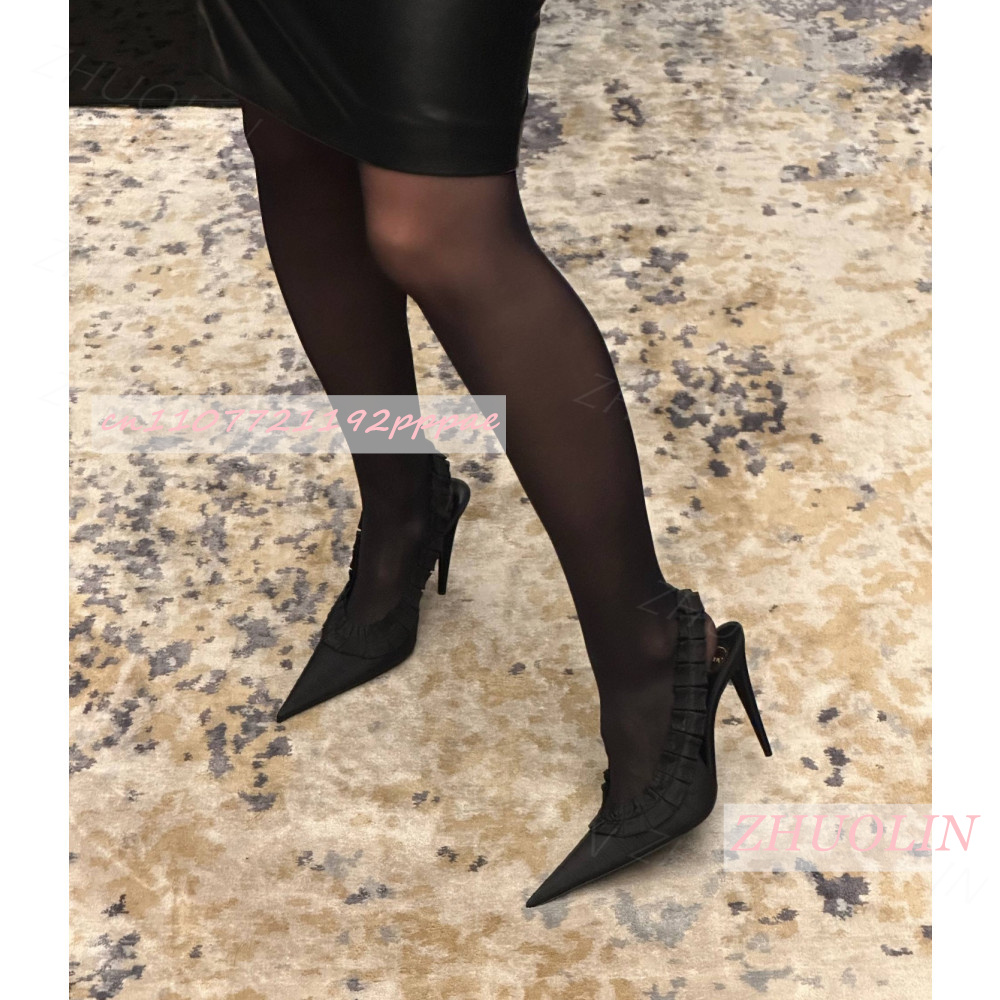 Slingback Heels Burgundy Pleat - Slingback Heel Formal recension och pris