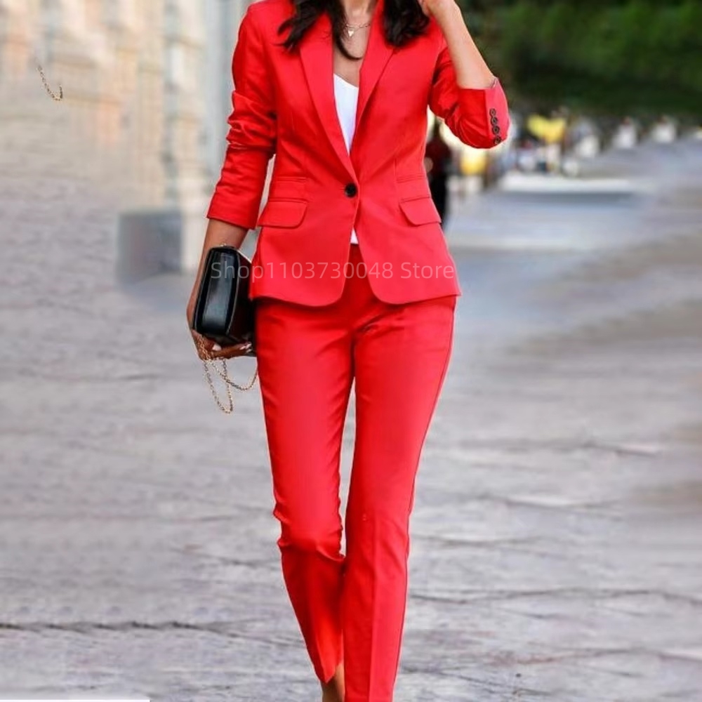 Fashion Office Ladies Blazer a - Women'S Formal Wear Pants Suit recension och pris