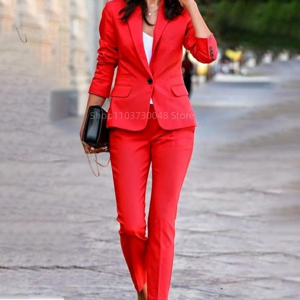 Fashion Office Ladies Blazer a - Women'S Formal Wear Pants Suit recension och pris