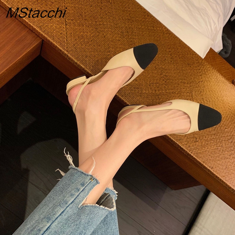 Patchwork Leather Slingbacks W - Slingback Heel Formal recension och pris
