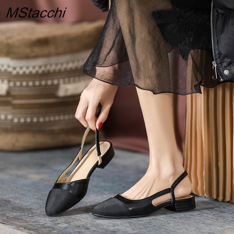 Patchwork Leather Slingbacks W - Slingback Heel Formal recension och pris