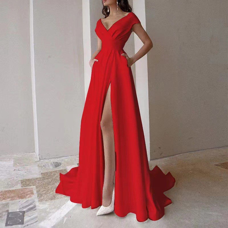 New Elegant Floor Length Lady  - Women Formal Wear Black And White recension och pris
